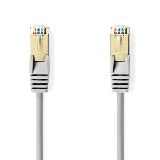 CAT5e-Kabel SF/UTP RJ45 Male RJ45 Male 0.30 m Rond PVC Grijs Polybag