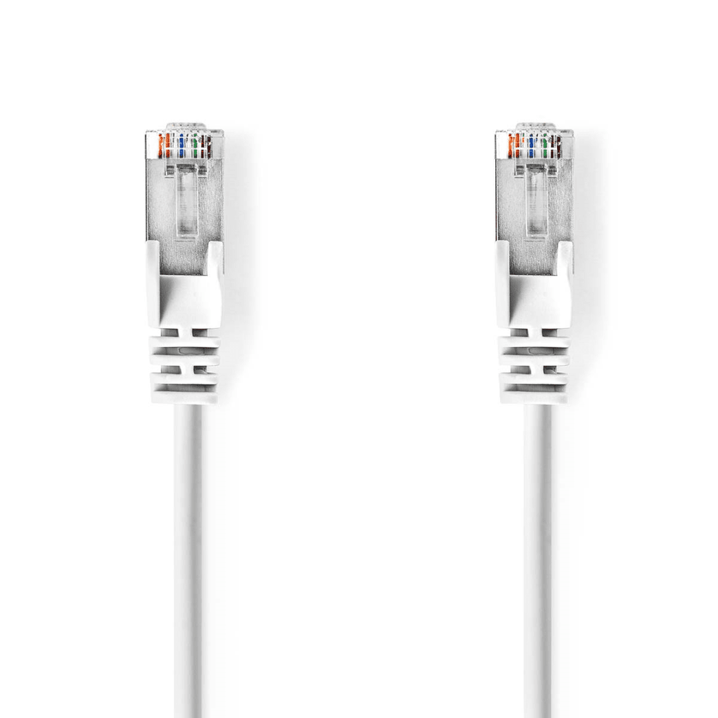 CAT5e Netwerkkabel SF/UTP RJ45 Male RJ45 Male 0.50 m Rond PVC Wit Polybag