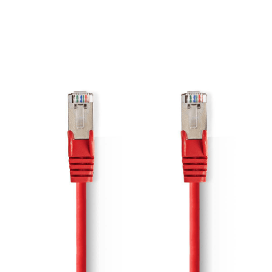 CAT5e Netwerkkabel SF/UTP RJ45 Male RJ45 Male 15.0 m Rond PVC Rood Polybag
