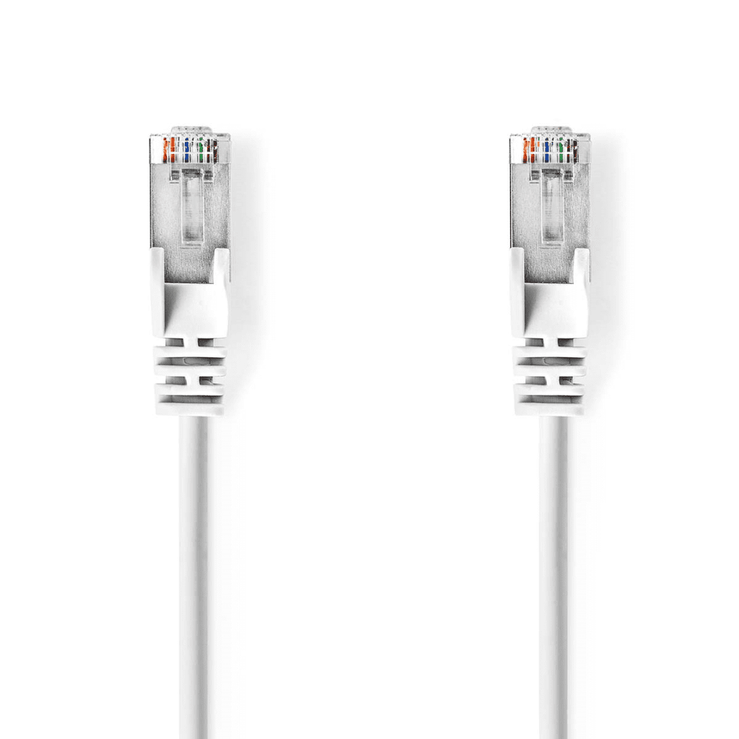 CAT5e Netwerkkabel SF/UTP RJ45 Male RJ45 Male 1.50 m Rond PVC Wit Polybag