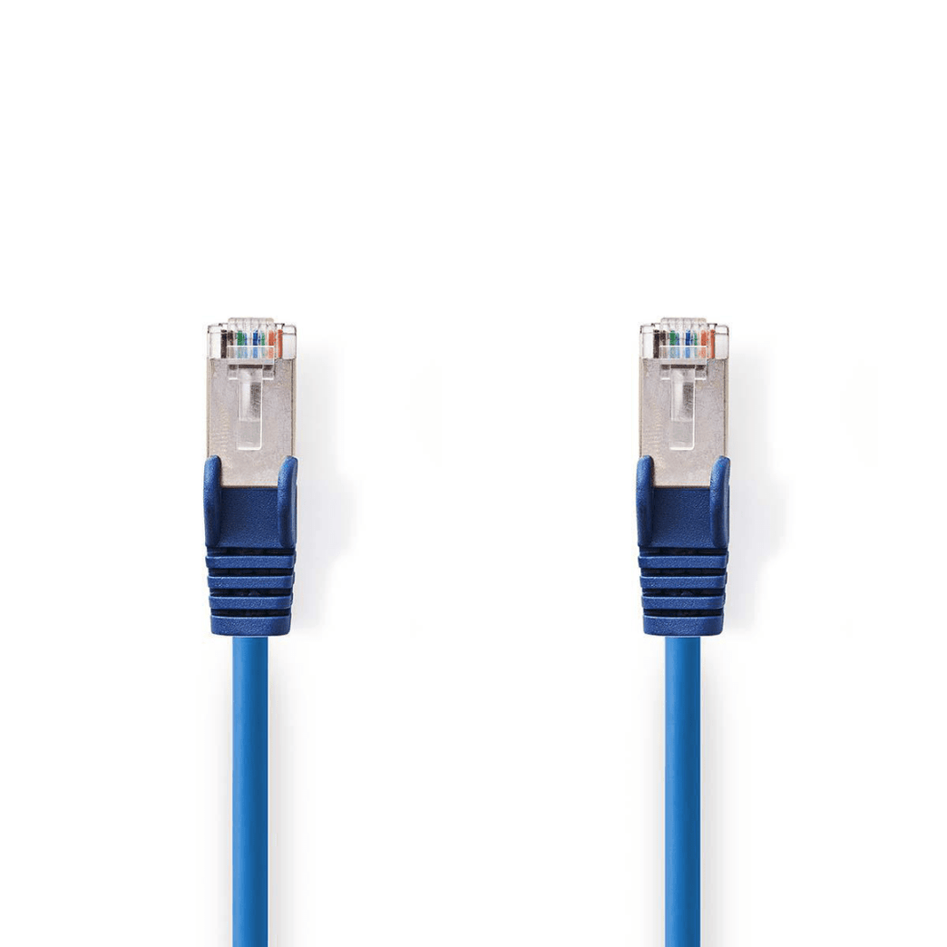 CAT5e Netwerkkabel SF/UTP RJ45 Male RJ45 Male 20.0 m Rond PVC Blauw Envelop