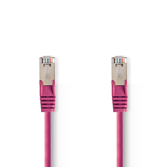 CAT5e Netwerkkabel SF/UTP RJ45 Male RJ45 Male 20.0 m Rond PVC Roze Polybag