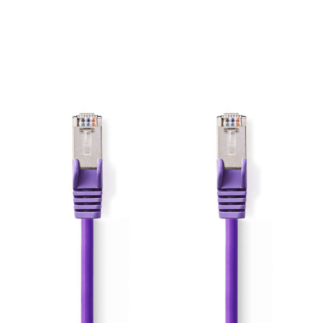 CAT5e Netwerkkabel SF/UTP RJ45 Male RJ45 Male 2.00 m Rond PVC Violet Polybag