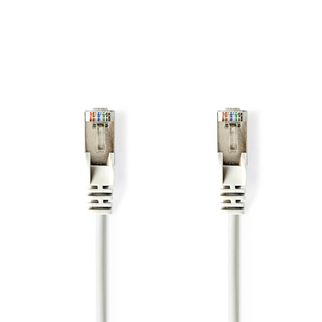 CAT5e Netwerkkabel SF/UTP RJ45 Male RJ45 Male 20.0 m Rond PVC Wit Polybag