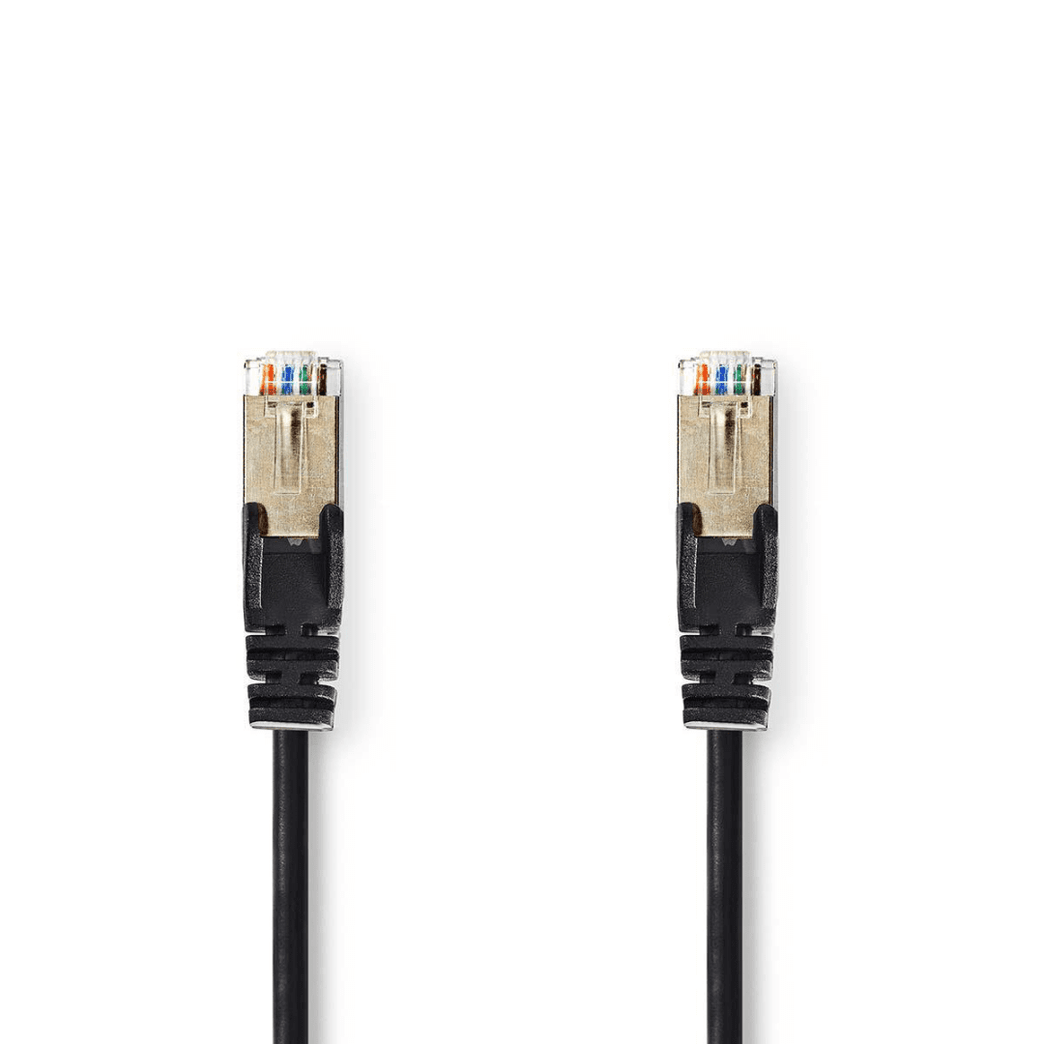 CAT5e Netwerkkabel SF/UTP RJ45 Male RJ45 Male 20.0 m Rond PVC Zwart Envelop