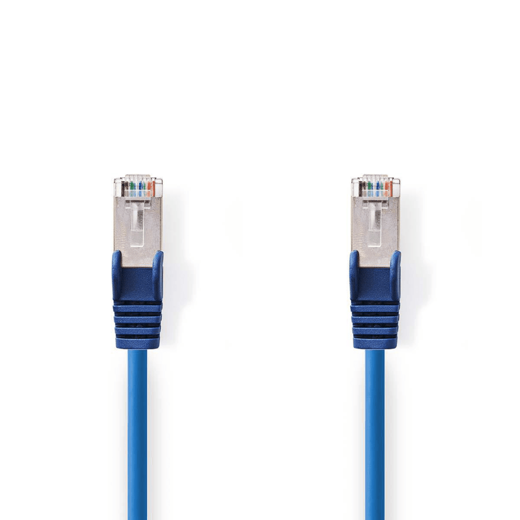 CAT5e Netwerkkabel SF/UTP RJ45 Male RJ45 Male 3.00 m Rond PVC Blauw Polybag