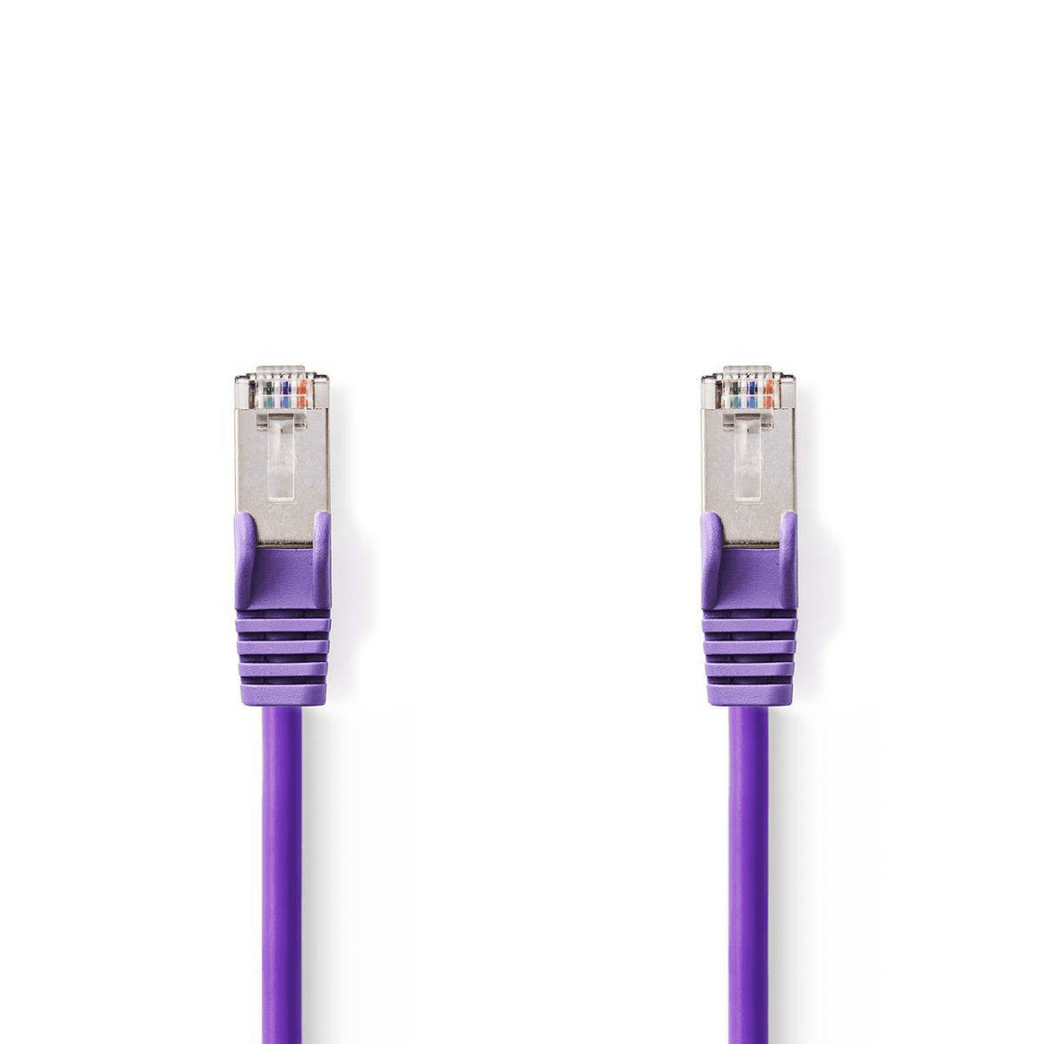 CAT5e Netwerkkabel SF/UTP RJ45 Male RJ45 Male 30.0 m Rond PVC Violet Polybag