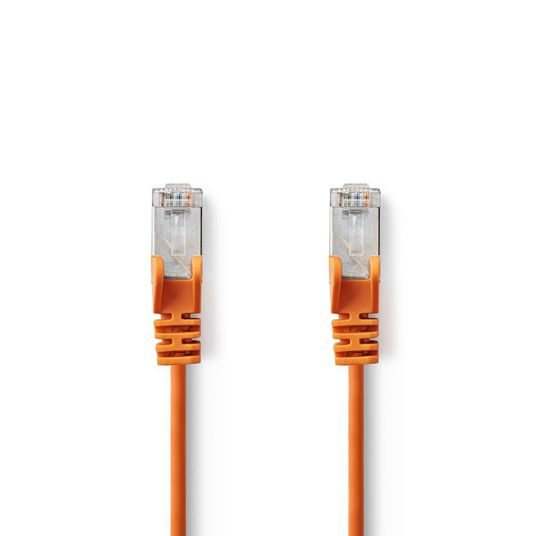 CAT5e Netwerkkabel SF/UTP RJ45 Male RJ45 Male 7.50 m Rond PVC Oranje Polybag