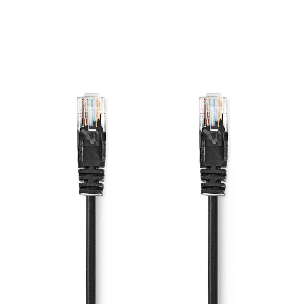 CAT5e Netwerkkabel U/UTP RJ45 Male RJ45 Male 1.00 m Rond PVC Zwart Label