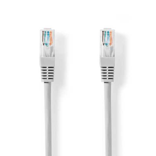 CAT5e Netwerkkabel U/UTP RJ45 Male RJ45 Male 15.0 m Rond PVC Grijs Label