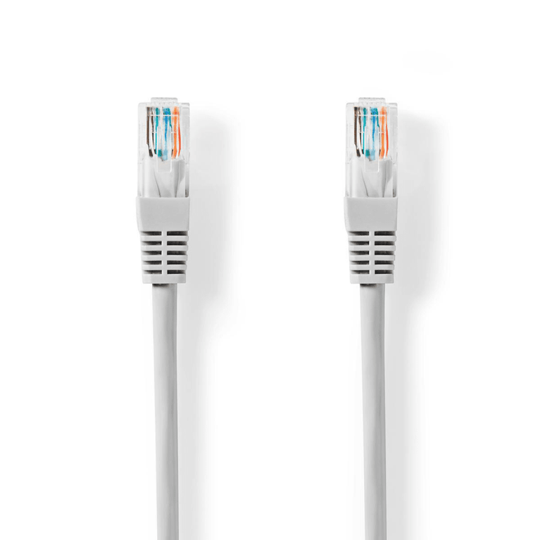 CAT5e Netwerkkabel U/UTP RJ45 Male RJ45 Male 15.0 m Rond PVC Grijs Label