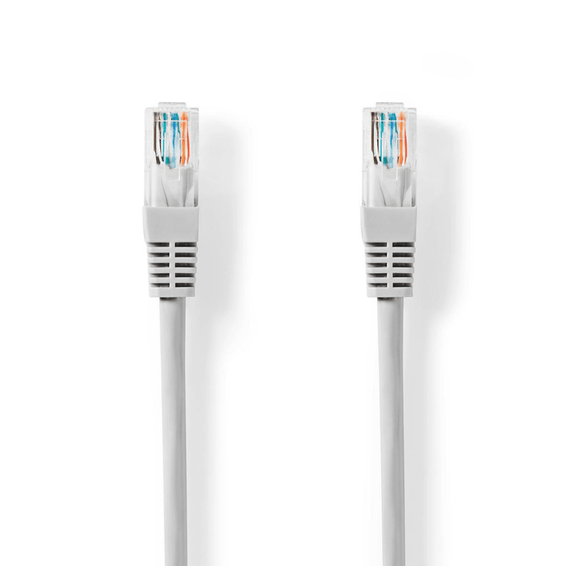 CAT5e Netwerkkabel U/UTP RJ45 Male RJ45 Male 15.0 m Rond PVC Grijs Label
