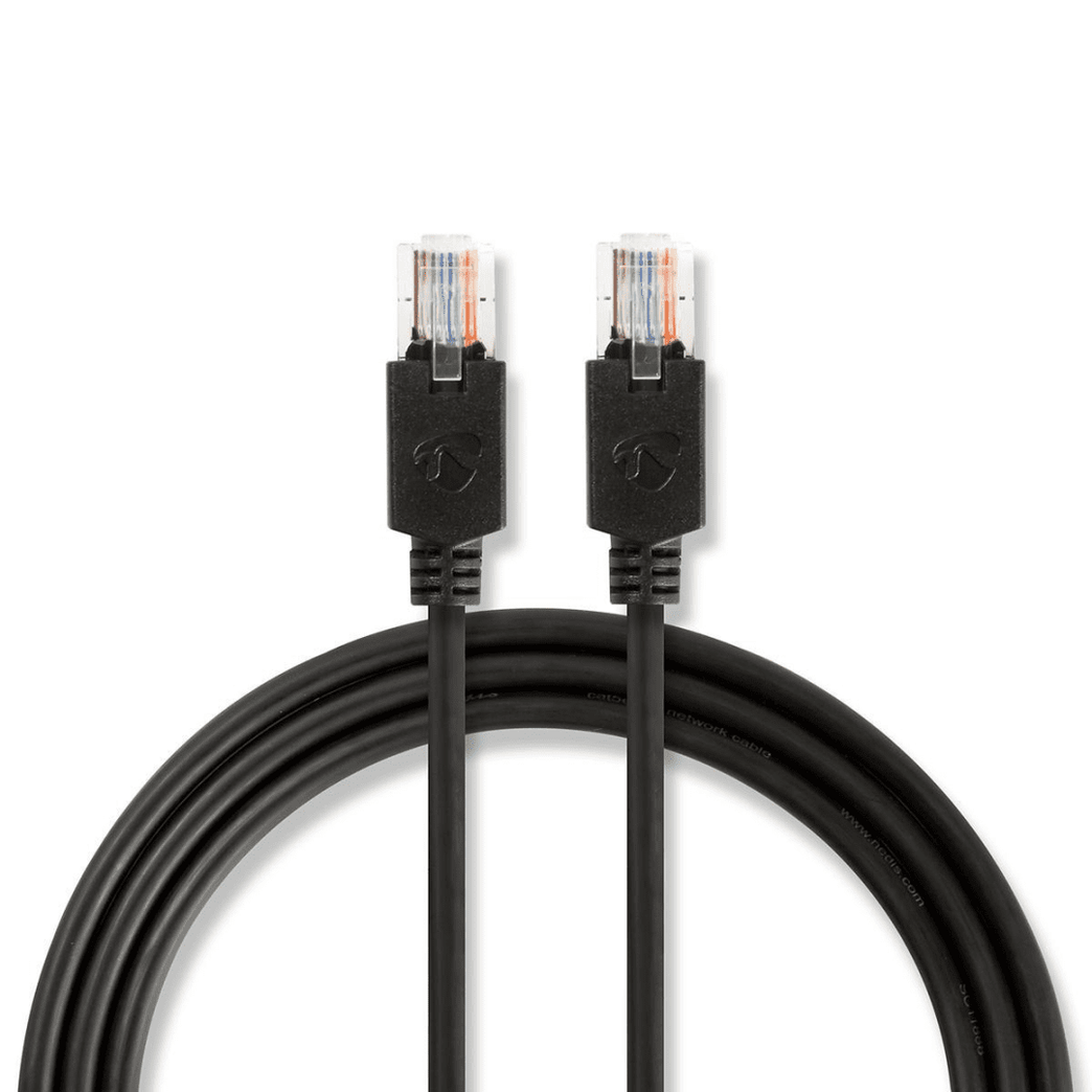 CAT5e Netwerkkabel U/UTP RJ45 Male RJ45 Male 2.00 m Rond LSZH Antraciet Polybag