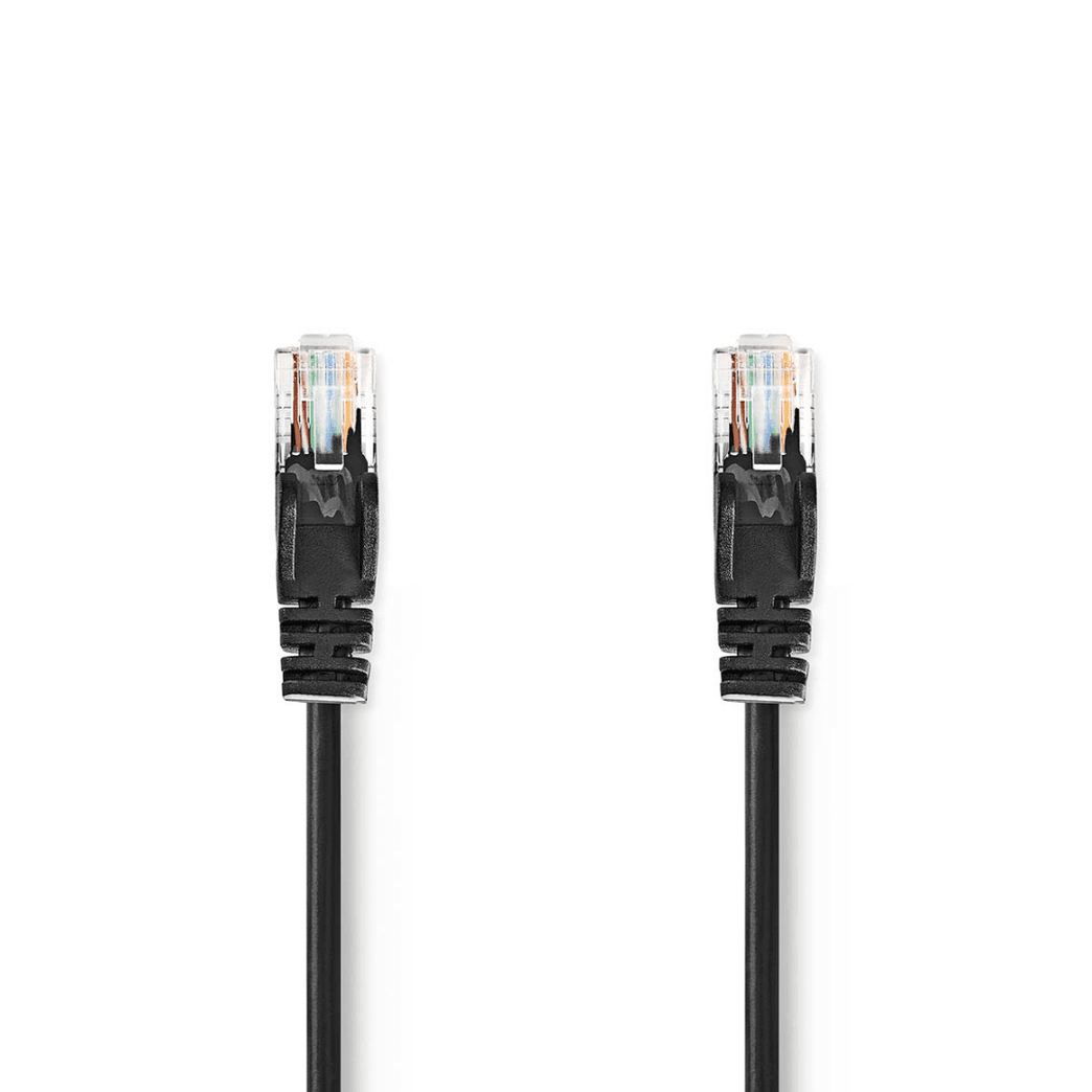 CAT5e Netwerkkabel U/UTP RJ45 Male RJ45 Male 2.00 m Rond PVC Zwart Label