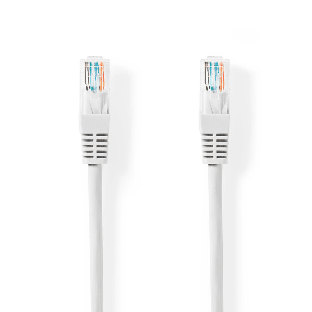 CAT5e Netwerkkabel U/UTP RJ45 Male RJ45 Male 5.00 m Rond PVC Wit Label