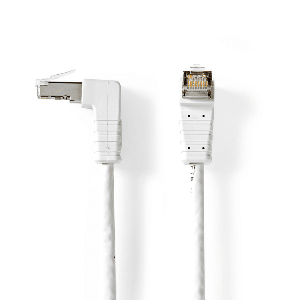 CAT6 F/UTP-netwerkkabel RJ45 Male - RJ45 Male haaks 5,00 m Wit