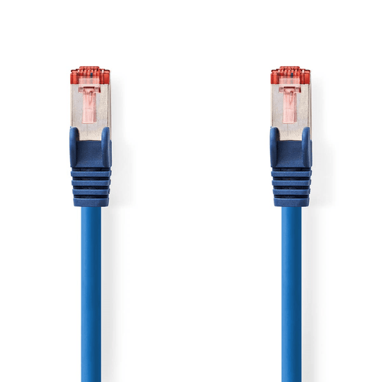 CAT6 Netwerkkabel RJ45 Male RJ45 Male S/FTP 10.0 m Rond LSZH Blauw Polybag