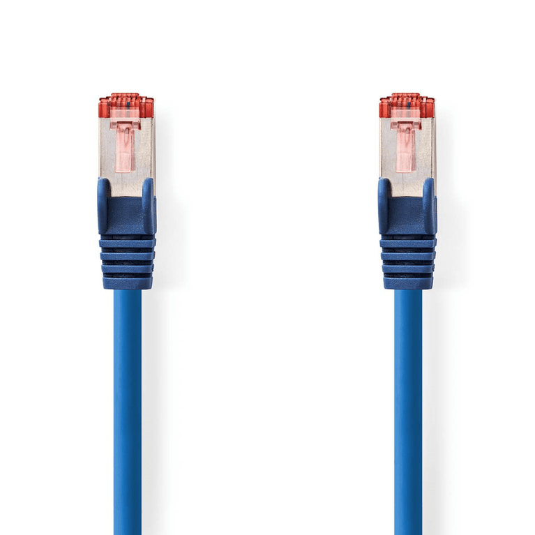 CAT6 Netwerkkabel RJ45 Male RJ45 Male S/FTP 10.0 m Rond LSZH Blauw Polybag