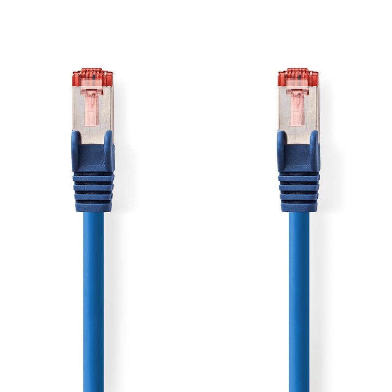 CAT6 Netwerkkabel RJ45 Male RJ45 Male S/FTP 10.0 m Rond LSZH Blauw Polybag