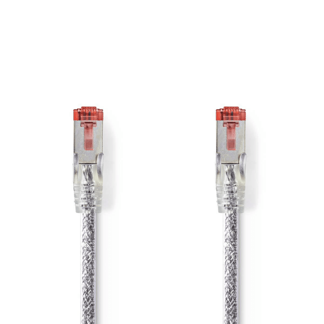 CAT6 Netwerkkabel RJ45 Male RJ45 Male S/FTP 10.0 m Rond LSZH Transparant Polybag