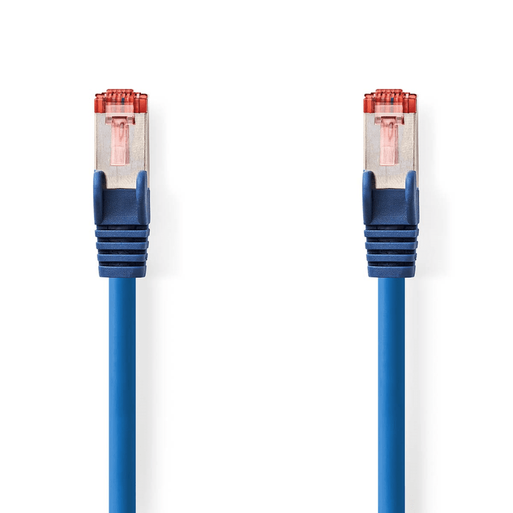 CAT6 Netwerkkabel RJ45 Male RJ45 Male S/FTP 20.0 m Rond LSZH Blauw Polybag