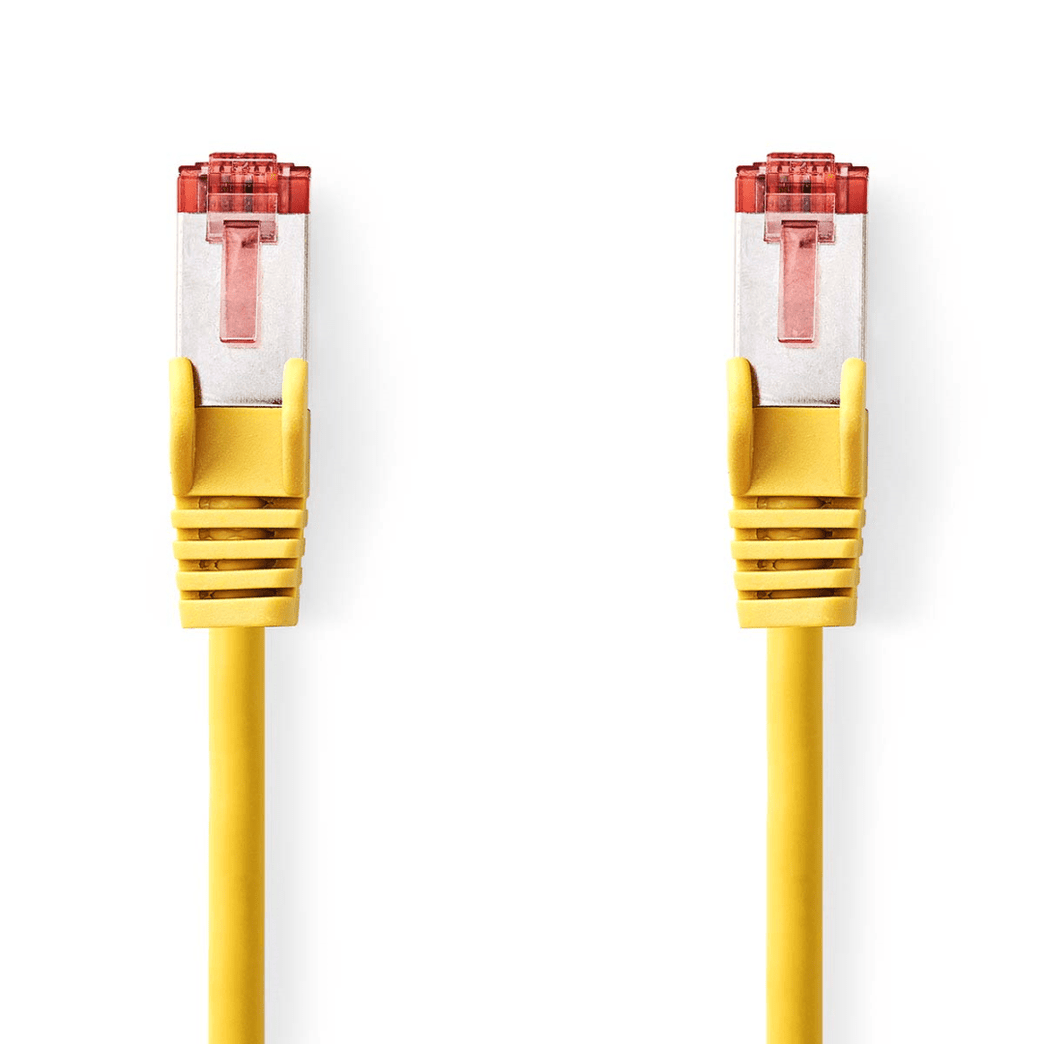 CAT6 Netwerkkabel RJ45 Male RJ45 Male S/FTP 2.00 m Rond LSZH Geel Polybag