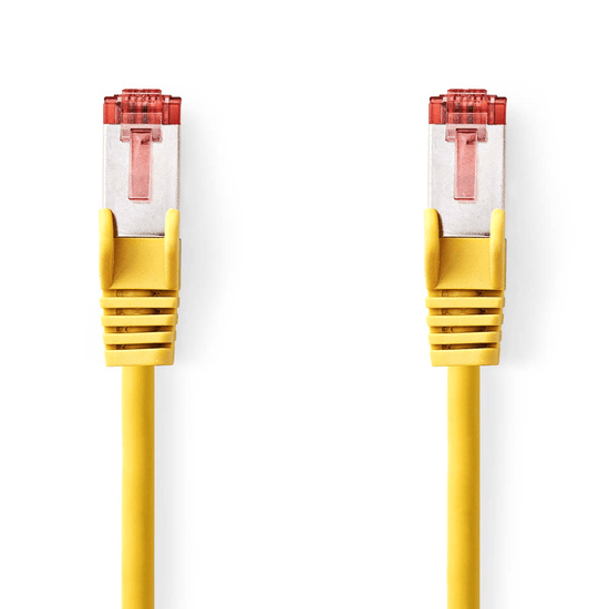 CAT6 Netwerkkabel RJ45 Male RJ45 Male S/FTP 2.00 m Rond LSZH Geel Polybag