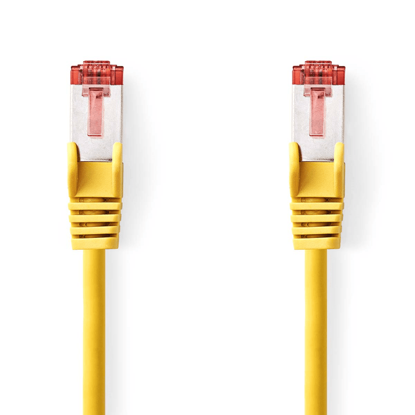 CAT6 Netwerkkabel RJ45 Male RJ45 Male S/FTP 2.00 m Rond LSZH Geel Polybag