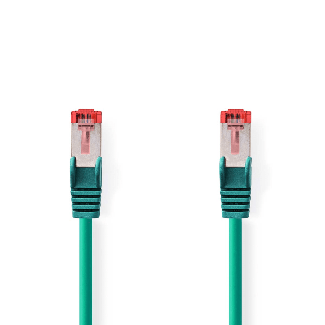 CAT6 Netwerkkabel RJ45 Male RJ45 Male S/FTP 2.00 m Rond LSZH Groen Envelop