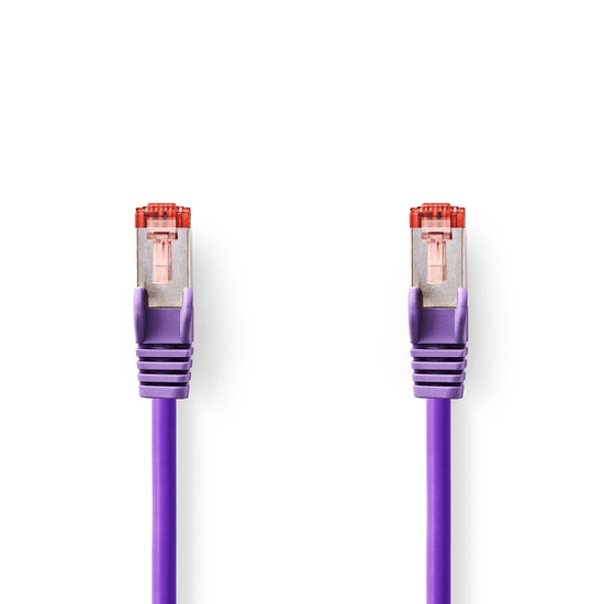 CAT6 Netwerkkabel RJ45 Male RJ45 Male S/FTP 2.00 m Rond LSZH Violet Envelop