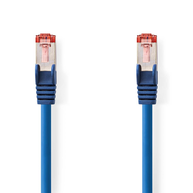 CAT6 Netwerkkabel RJ45 Male RJ45 Male S/FTP 3.00 m Rond LSZH Blauw Envelop