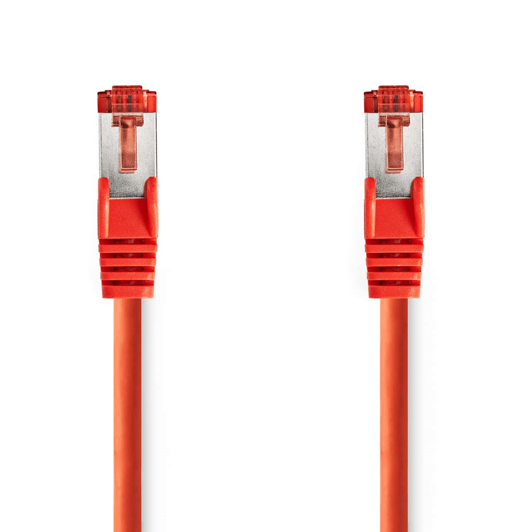 CAT6 Netwerkkabel RJ45 Male RJ45 Male S/FTP 5.00 m Rond LSZH Rood Envelop