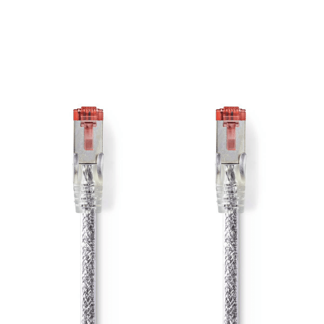 CAT6 Netwerkkabel RJ45 Male RJ45 Male S/FTP 5.00 m Rond LSZH Transparant Polybag
