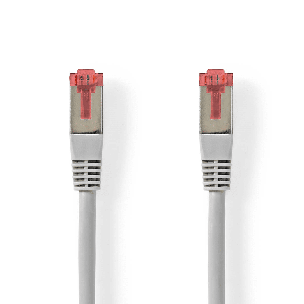 CAT6 Netwerkkabel RJ45 Male RJ45 Male SF/UTP 0.50 m Rond PVC Grijs Label