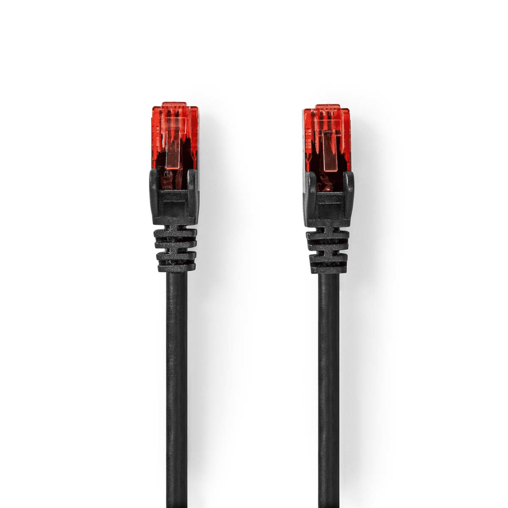 CAT6 Netwerkkabel RJ45 Male RJ45 Male U/UTP 20 m Buitenshuis Rond PVC Zwart Doos