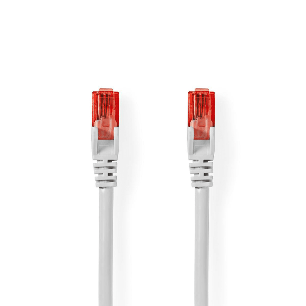CAT6 Netwerkkabel RJ45 Male RJ45 Male U/UTP 5.00 m Rond PVC Wit Polybag