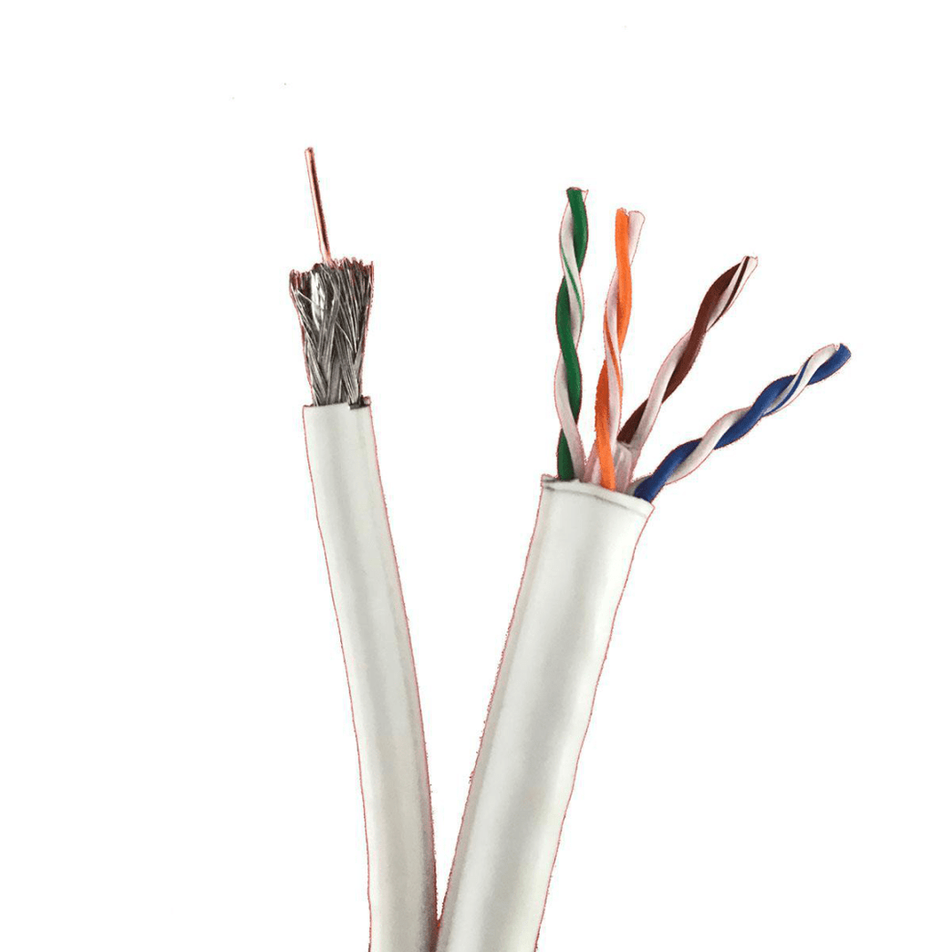 CAT6 UTP / COAX-18 Gecombineerde Installatiekabel Wit Eca 100 m