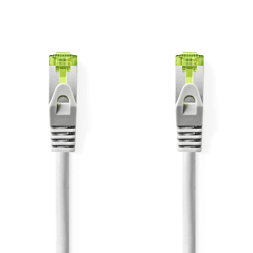 CAT7 Netwerkkabel S/FTP RJ45 Male RJ45 Male 0.50 m Snagless Rond LSZH Grijs Envelop