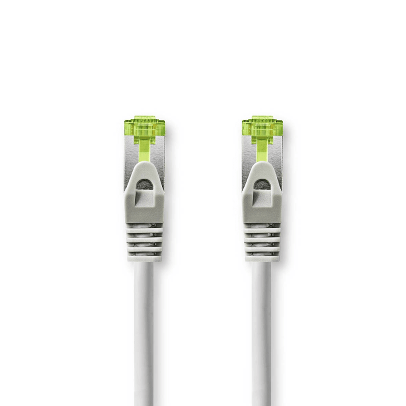 CAT7 Netwerkkabel S/FTP RJ45 Male RJ45 Male 10.0 m Snagless Rond LSZH Grijs Doos