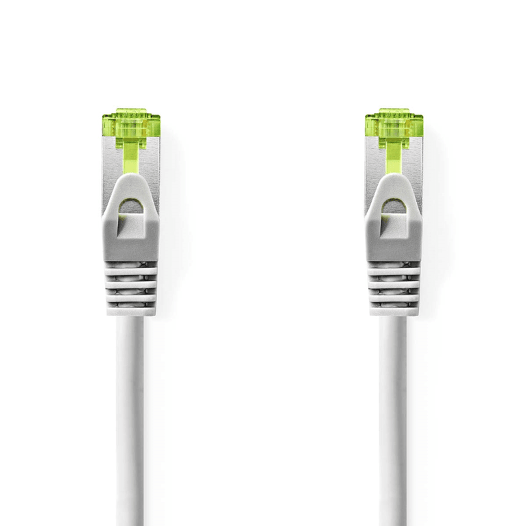 CAT7 Netwerkkabel S/FTP RJ45 Male RJ45 Male 15.0 m Snagless Rond LSZH Grijs Polybag