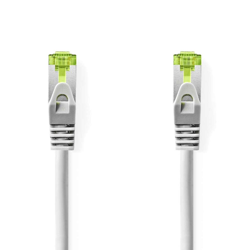 CAT7 Netwerkkabel S/FTP RJ45 Male RJ45 Male 2.00 m Snagless Rond LSZH Grijs Envelop