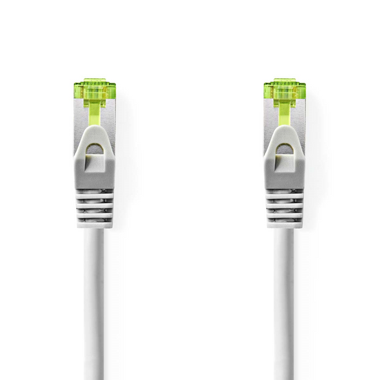 CAT7 Netwerkkabel S/FTP RJ45 Male RJ45 Male 2.00 m Snagless Rond LSZH Grijs Envelop