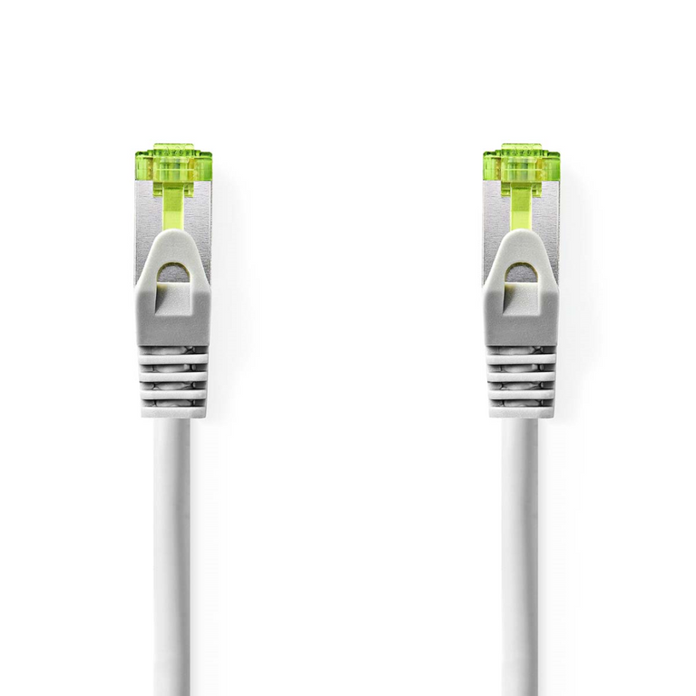 CAT7 Netwerkkabel S/FTP RJ45 Male RJ45 Male 2.00 m Snagless Rond LSZH Grijs Envelop