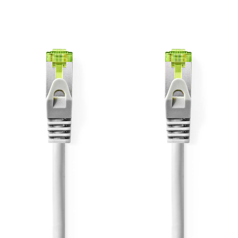 CAT7 Netwerkkabel S/FTP RJ45 Male RJ45 Male 2.00 m Snagless Rond LSZH Grijs Envelop