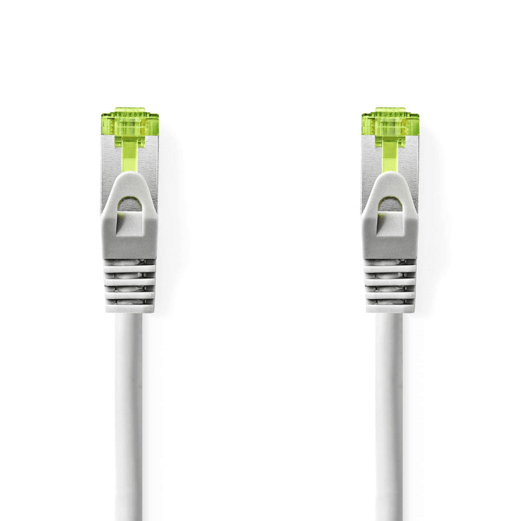 CAT7 Netwerkkabel S/FTP RJ45 Male RJ45 Male 3.00 m Snagless Rond LSZH Grijs Envelop