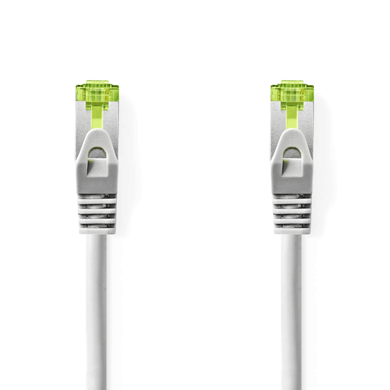 CAT7 Netwerkkabel S/FTP RJ45 Male RJ45 Male 3.00 m Snagless Rond LSZH Grijs Envelop