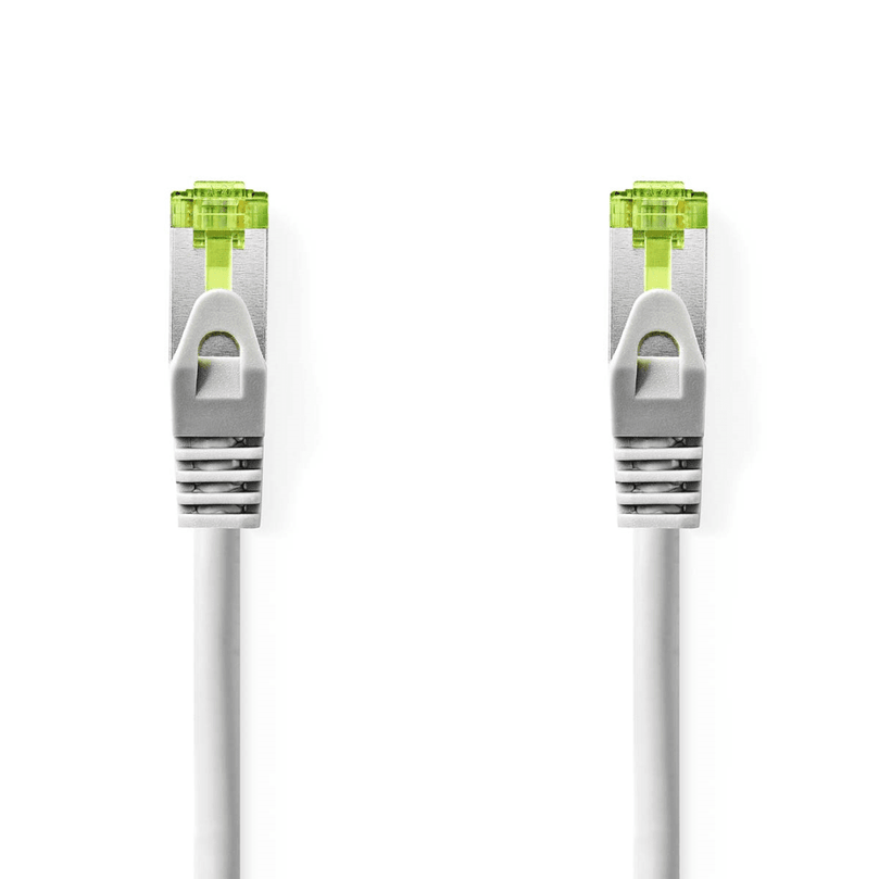 CAT7 Netwerkkabel S/FTP RJ45 Male RJ45 Male 3.00 m Snagless Rond LSZH Grijs Envelop