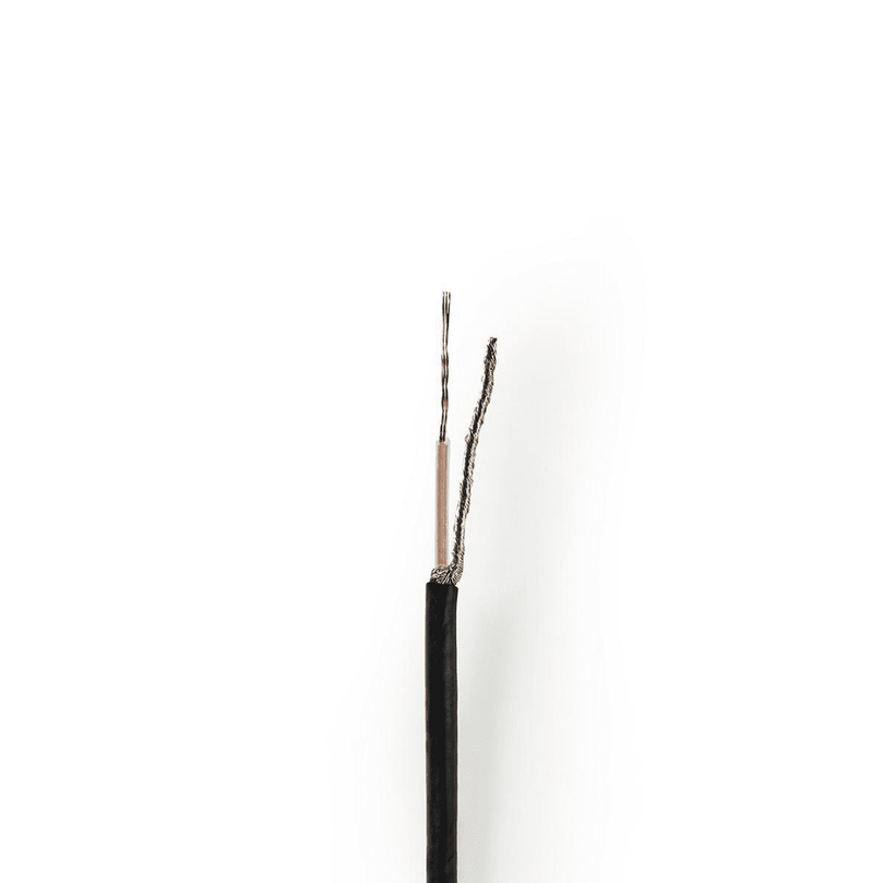 Coaxkabel op Haspel RG174 50 Ohm Enkelvoudig Afgeschermd ECA 10.0 m Coax PVC Wit Rol