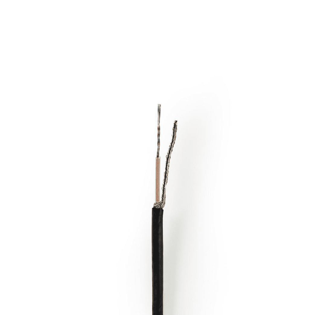 Coaxkabel op Haspel RG174 50 Ohm Enkelvoudig Afgeschermd ECA 100.0 m Coax PVC Zwart Rol