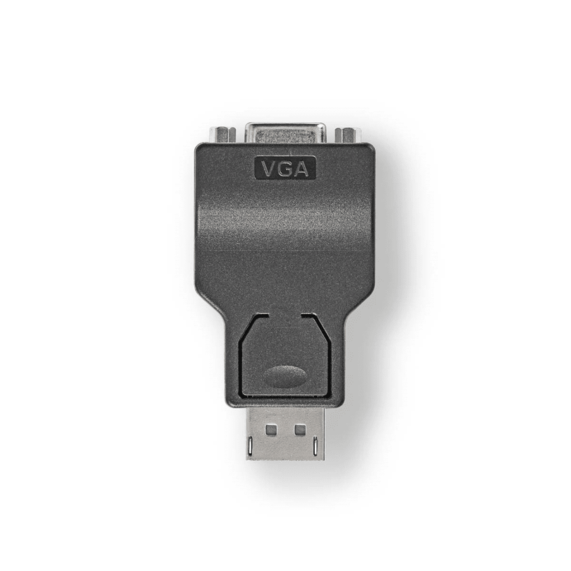 DisplayPort-Adapter DisplayPort Male VGA Female 15p 1080p Vernikkeld Recht Rond ABS ABS Zwart Doos